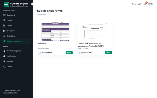 Crisis Forms (Clinician's View)